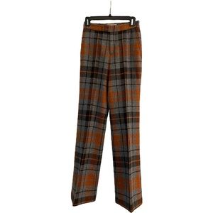 Wool Plaid SUISTUDIO Robin Wool Flare Leg Pants